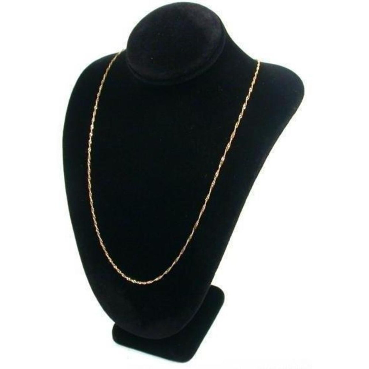 Black Velvet Necklace Pendant Bust Jewelry Display Chain Showcase